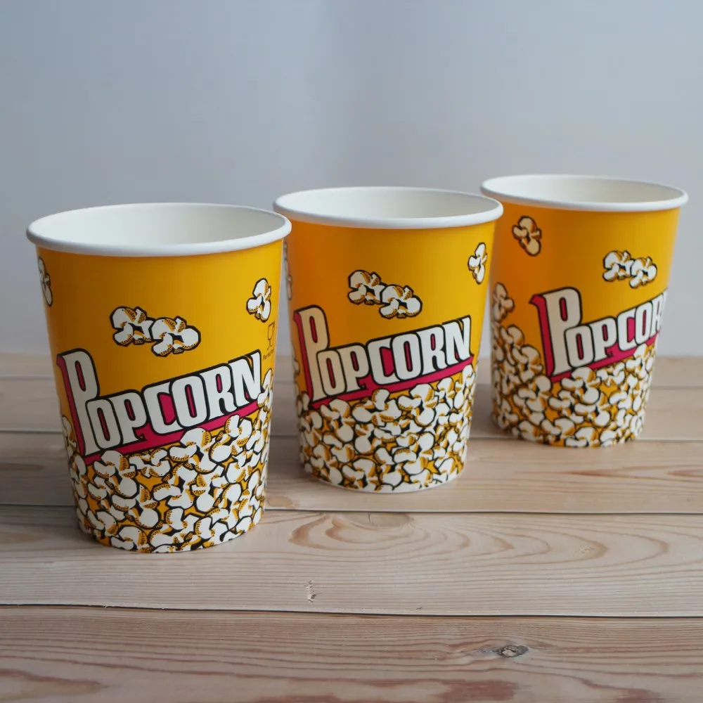 Wholesale Disposable Custom Printed Popcorn Paper Cup Bucket - Buy