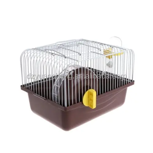 Portable Pet Hamster Cage House Travel Carrier Feeding Bowl With Running Wheel 