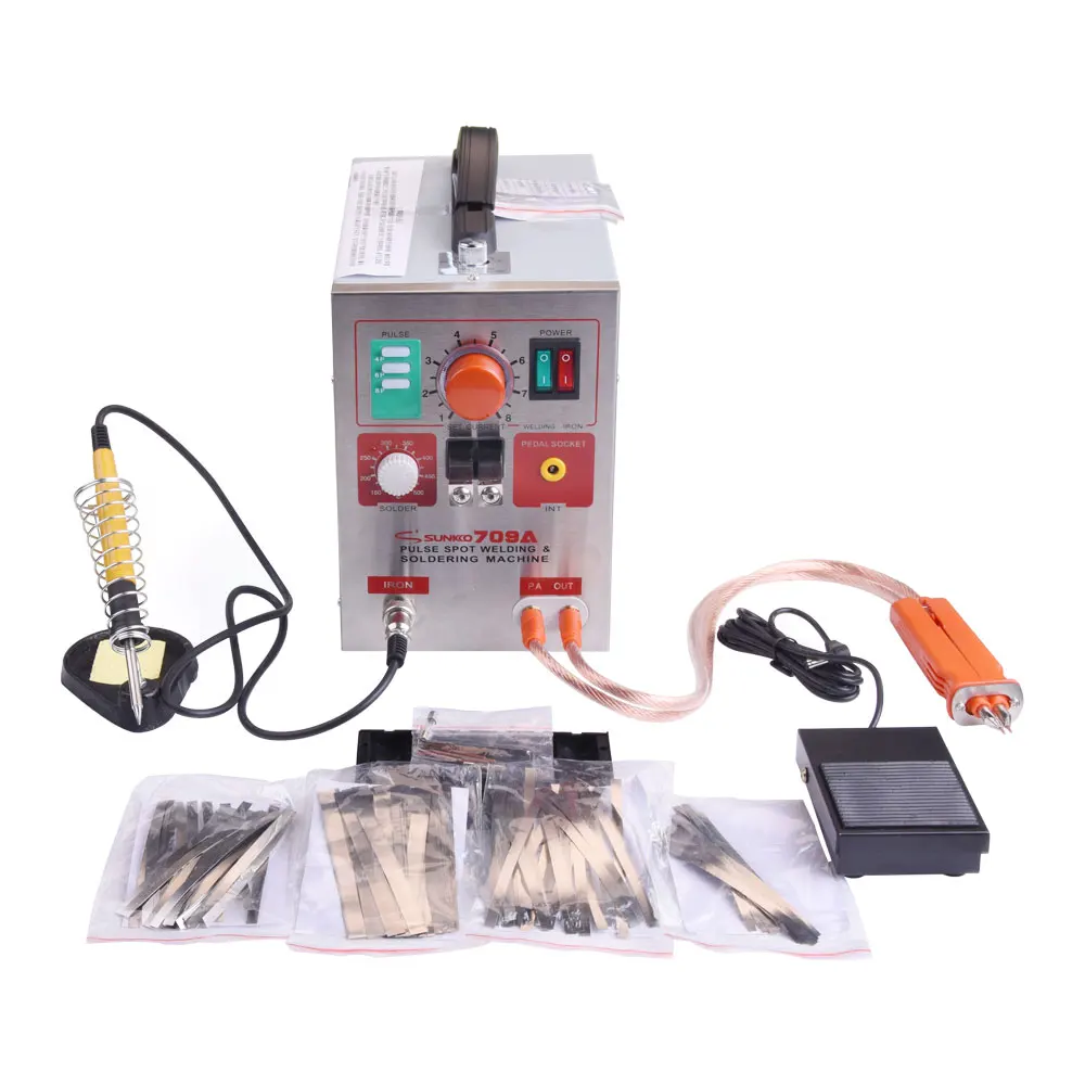 Sunkko 709a 18650 Battery Spot Welder 2 In 1 Led Pulse Spot Welding
