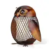 Tooarts Owl Shaped Metal Coin Box Handicraft Home Crafts Gift Articles