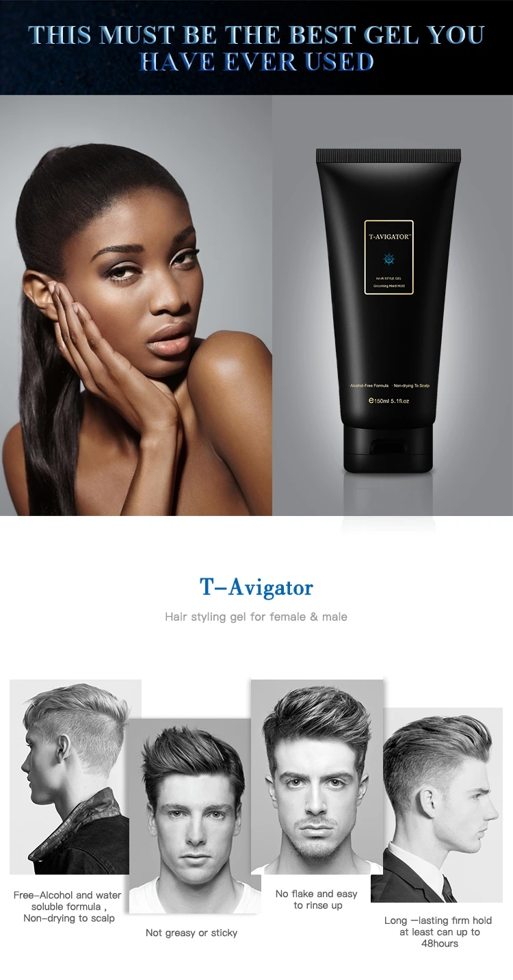 wholesale elegance packaging strong hair gel for curly hair