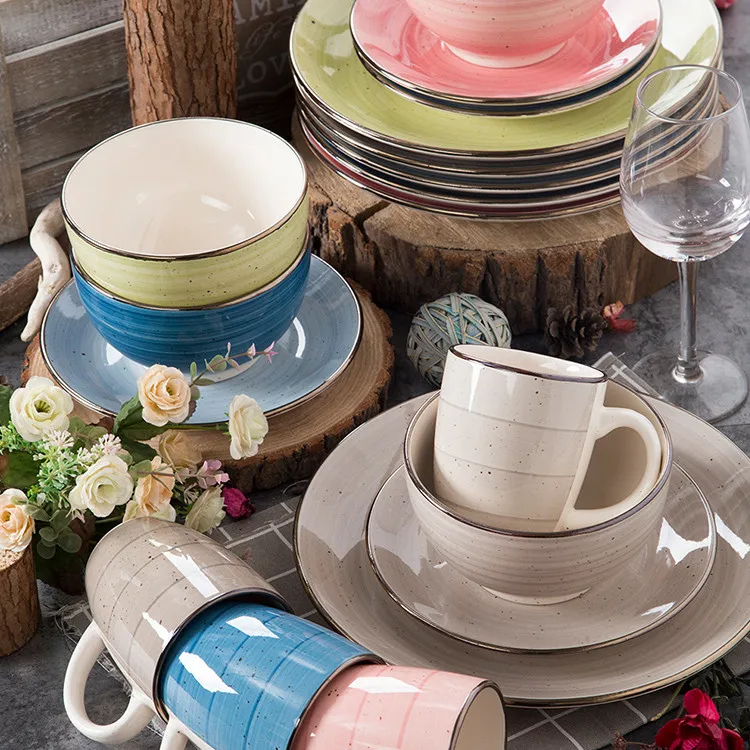 Wholesale 16 Piece Hand Painted Dinnerware Sets Ceramic Stoneware Dinner Set Buy Ceramic