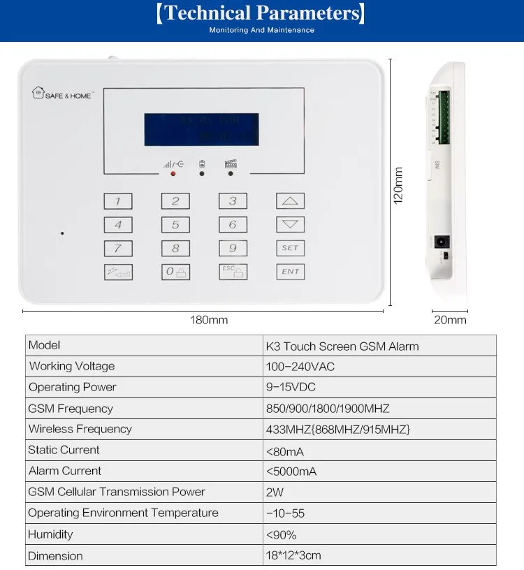 Best Wireless Home Smart Intelligent Gsm House Security Alarm System