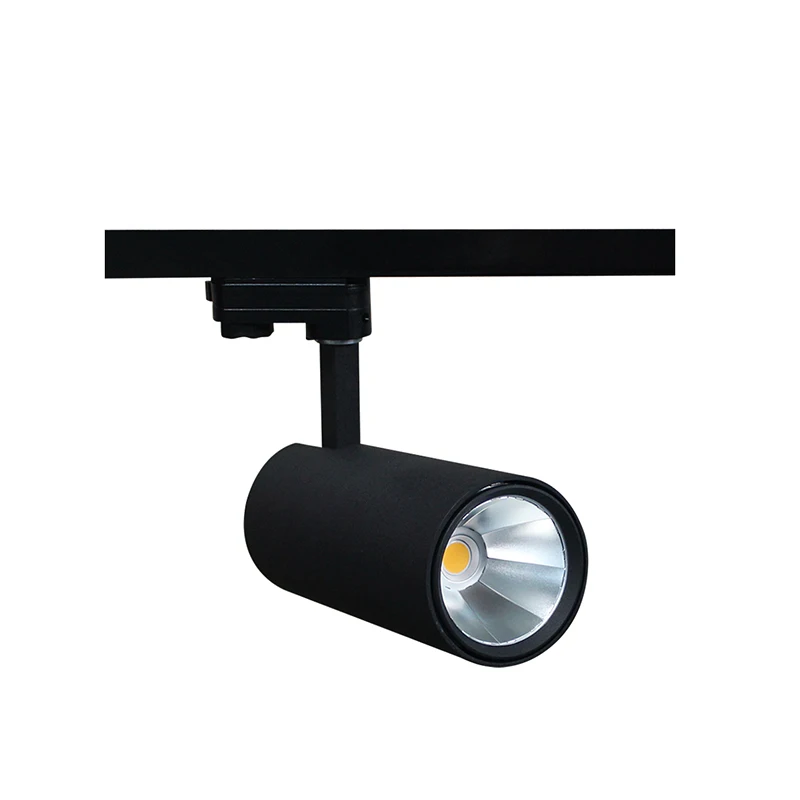 shop spot cob track light led 20W high lumen 150lm per watt museum no glare black 30W 35W LED track light