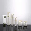 Popular Cosmetic Skin Care Lotus Leaf Round Shape 30ml/80ml/120ml/30g/50g Acrylic Cream Jar Lotion Bottle