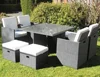 Luxury outdoor garden furniture rattan wicker All Weather Cushioned Sofas cube set