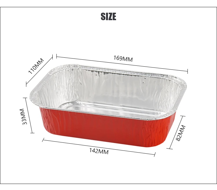Disposable Color Coated Aluminum Foil Aviation Food Container