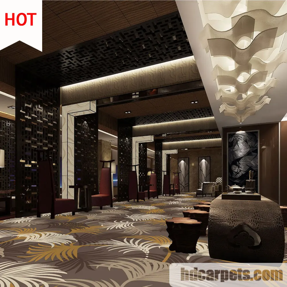 High Quality Hotel Room Pattern Luxury Nylon Printed Carpet 4m Width