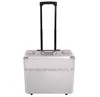 New Aluminium Pilot Case Wheeled Briefcase Carry Case Travel Work Business