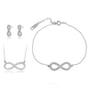 64728 Xuping custom jewelry wholesalers in China personalized digital 8 three pieces set in rhodium plated
