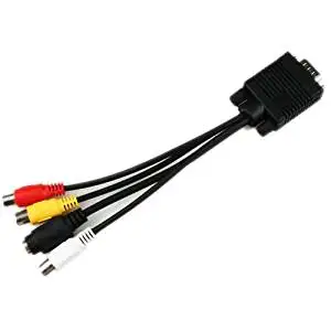 VGA conversion cable - SODIAL(R)VGA male to S terminal + 3RCA female conversion cable