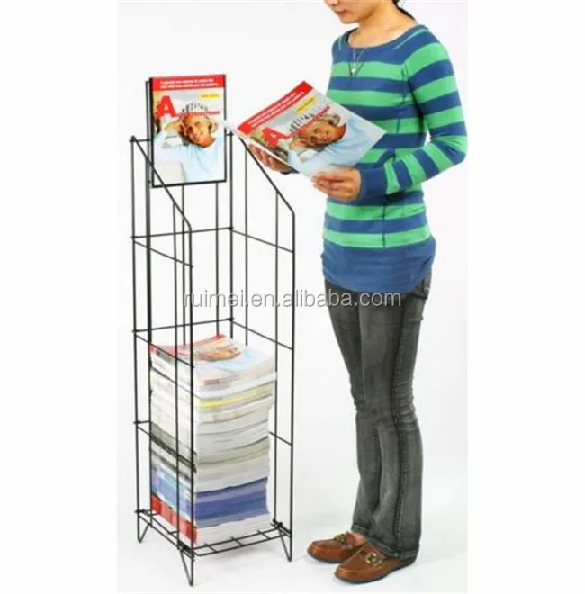 Bulk Metal Wire Outdoor Newspaper Rack Magazine Catalog Stand Buy