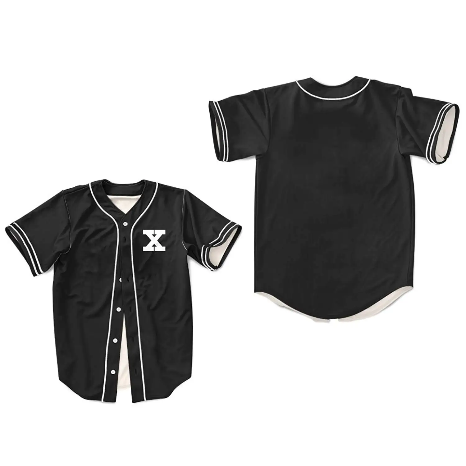 5XL borizcustoms Malcolm X Baseball Jersey Stitch Sewn Baseball Jersey