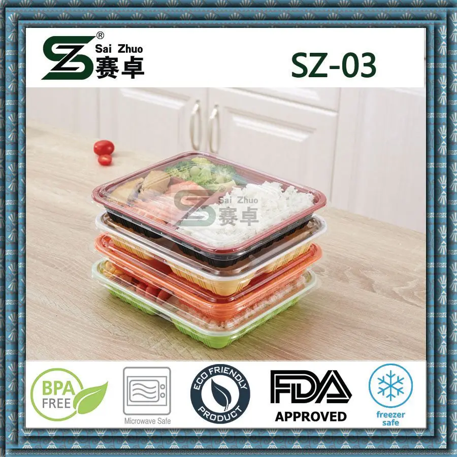 disposable takeaway to go  take out  compartment microwave plastic  container