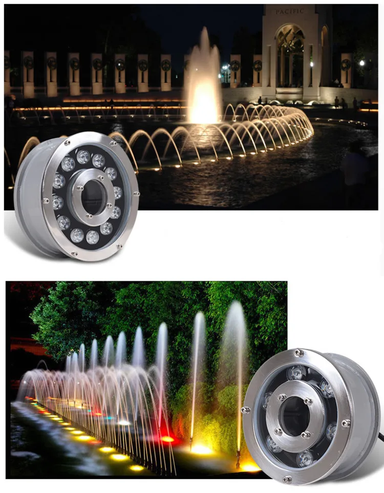 rgb color changing led fountain ring light