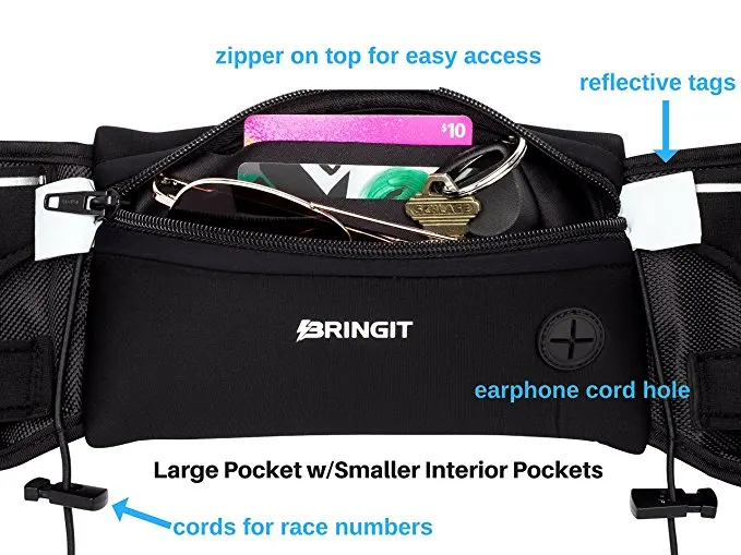 2018 Hot waterproof running belt fanny pack sport custom cycling waist bag for men and women