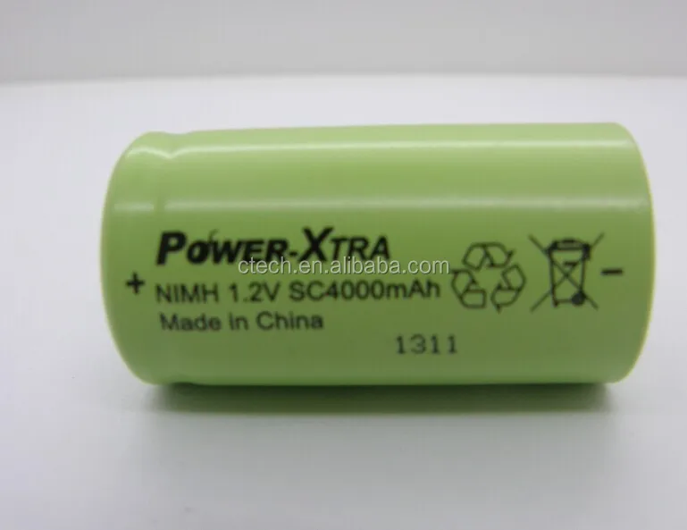 1.2V NiMH SC 4000mAh rechargeable battery cylindrical type