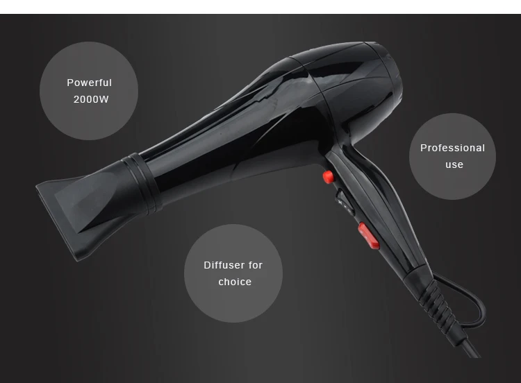 Pritech Multifunctional 2000w 2200w Ac Motor Professional Hair Dryer