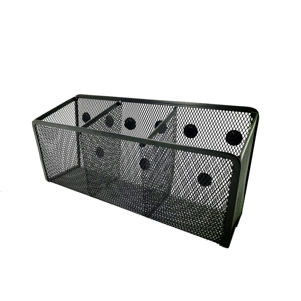 Wideny Stationery Black Wall Mounted Wire Mesh Metal Magnetic Storage Baskets For Pen Wideny Stationery Black Wall Mounted Wire Mesh Metal Magnetic Storage Baskets For Pen