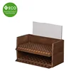 2 Layers Custom Logo Printed Essential Oil Counter Wood Display Case