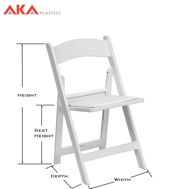 best quality good support garden seat wedding white chairs outdoor plastic folding chair
