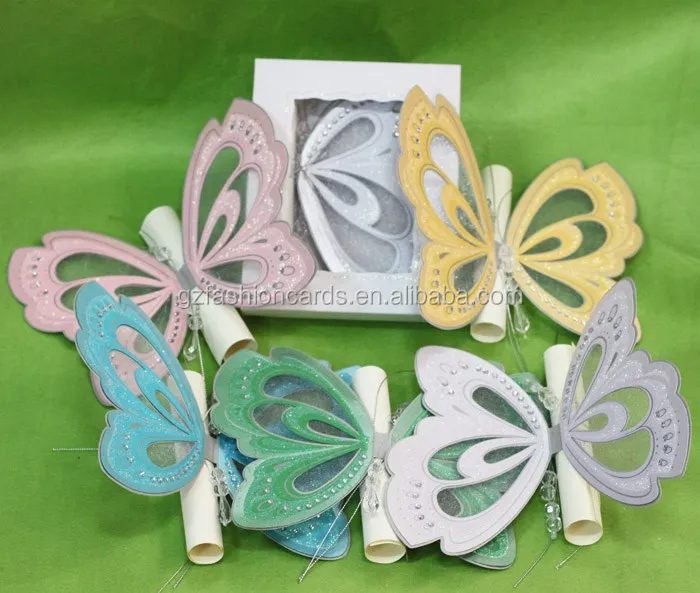 Attractive Colourful Diy Scroll Inner With Window Box Butterfly