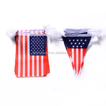 14 21cm Independence Day Decorations July 4th Pennant American