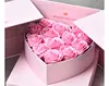 Fancy Customized Round Rose Flower Packaging Box For Valentine's Day Decorative Round Cardboard Paper
