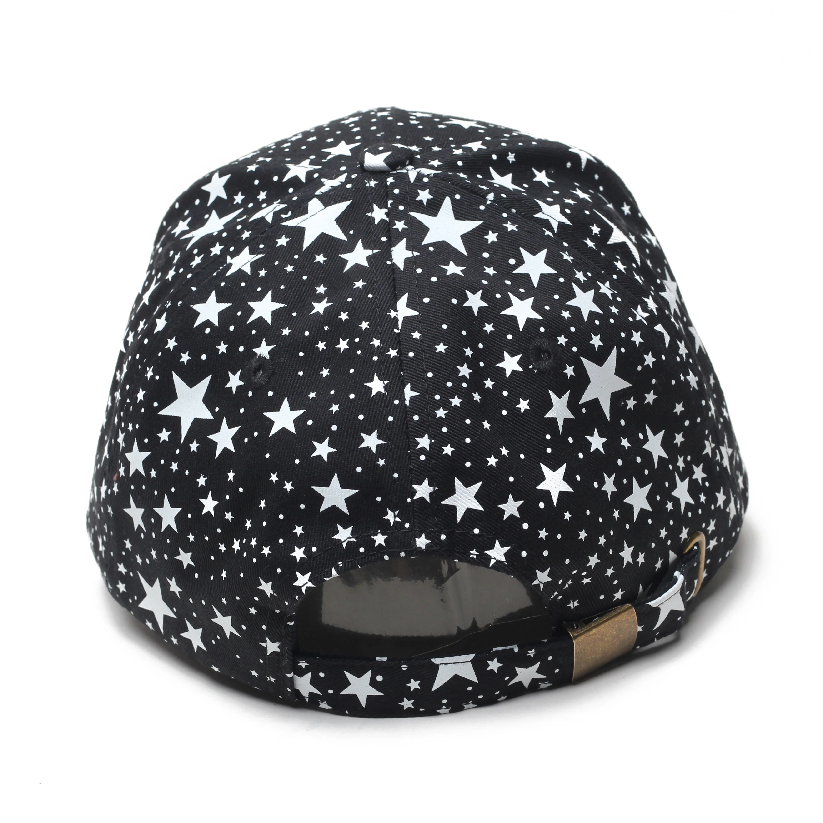 Embroidery Stars Printing Design 6 Panel Structured Fancy Baseball Cap