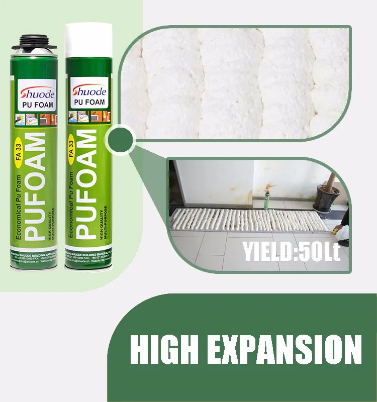 Wholesale Factory Price Large Expansion Pu Polyurethane Spray Foam