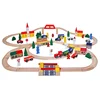 Big sale educational children wooden toy train sets for wholesale W04C080