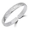 Fashion Stainless Steel Gold Simple Flora Bloom Bracelet Silver Bangles
