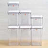 One Touch Button Clear Warehouse Set Food Grade BPA Free Plastic Container/ Airtight Kitchen Container Set