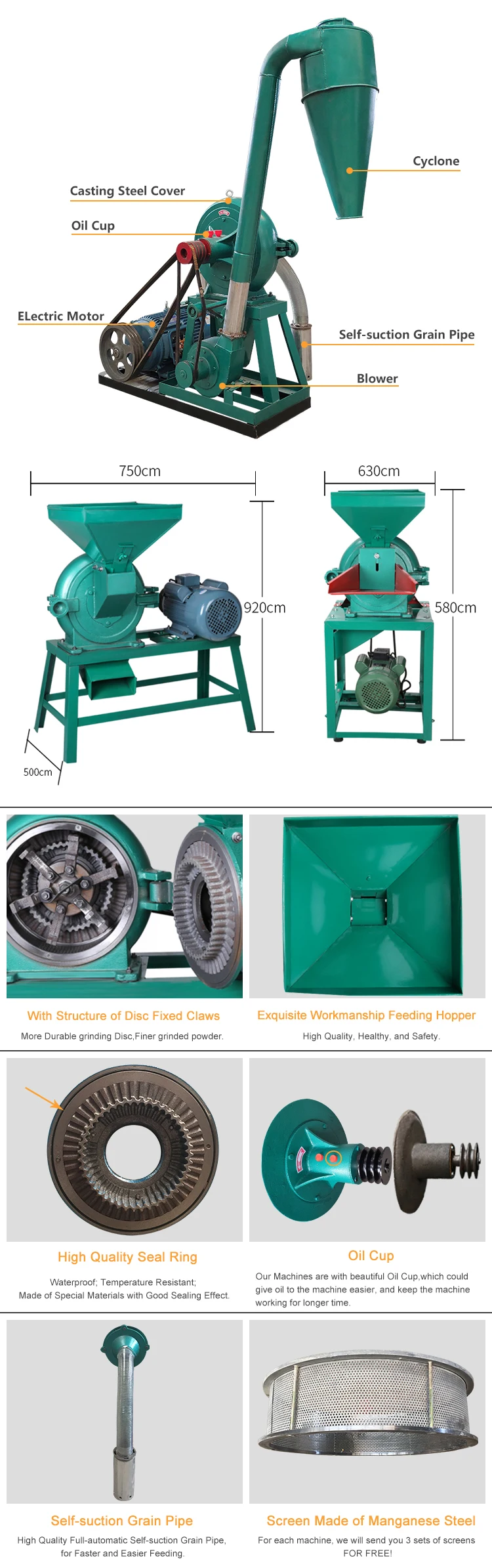 Hot Selling Hammer Mill For Sale Zimbabwe Maize Wheat Grinding Machine