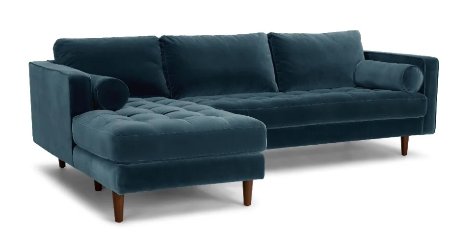 批发舒适的客厅休闲天鹅绒沙发