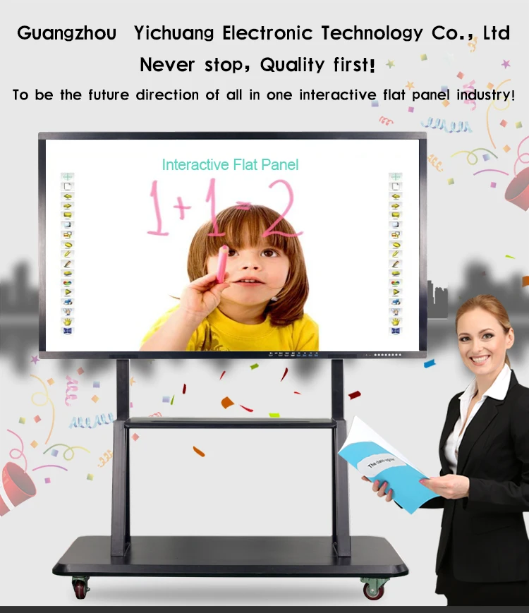 32 43 49 55 65 70 75 85 98 inch LED projection touch screen All In One Interactive Whiteboard