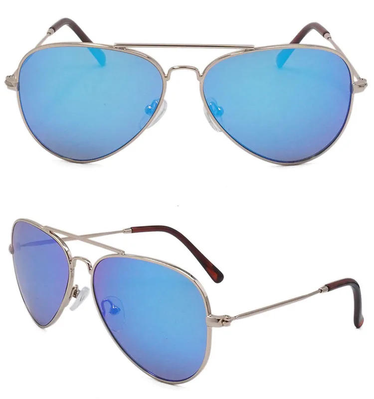 EUGENIA Fashion Mirror Lens Trendy Child Sun glasses Latest Aviation Metal Kids Sunglasses