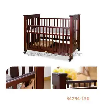 antique baby crib with wheels