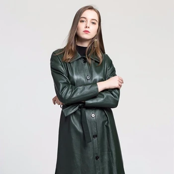 genuine leather trench coats