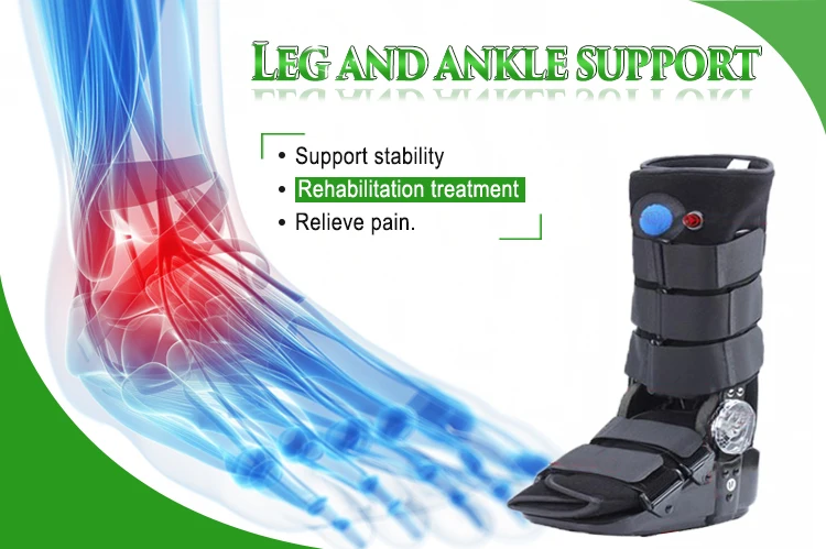 Orthopedic leg medical air walker rollator shoe boot brace foot drop orthosis support