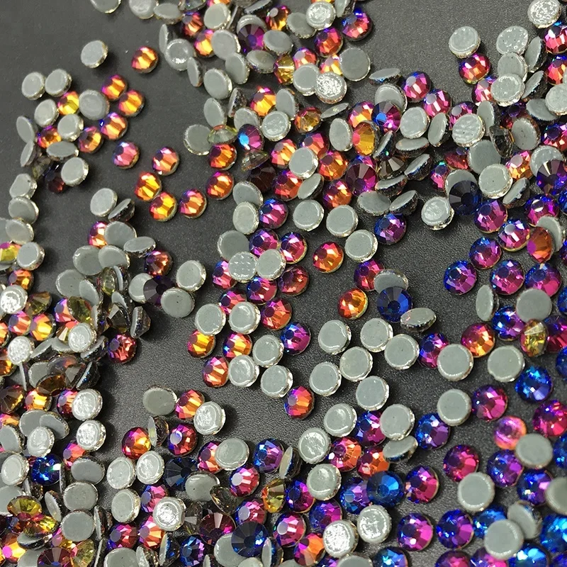 Wholesale Shiny Stone Hotfix Blue Flame Stones Crystal For Clothing