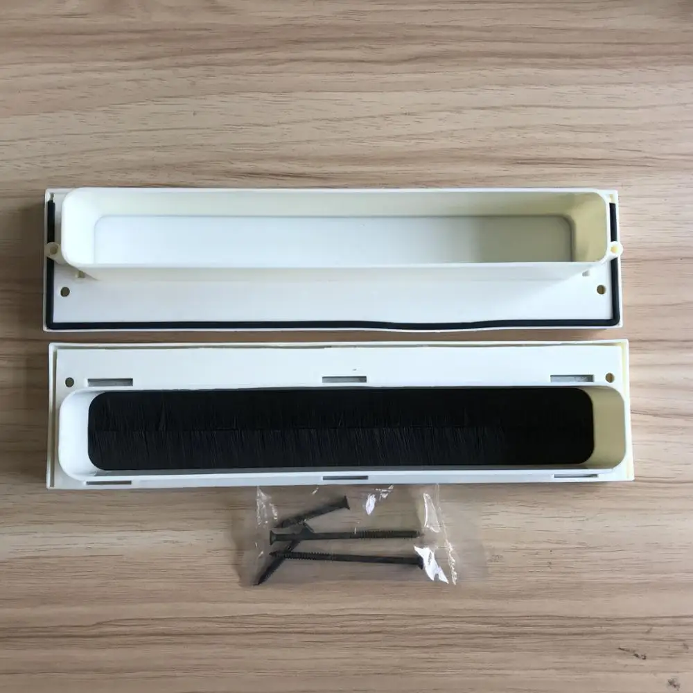 White Internal Pvc Letter Box Brush Cover Plate Buy Letter Box Plate