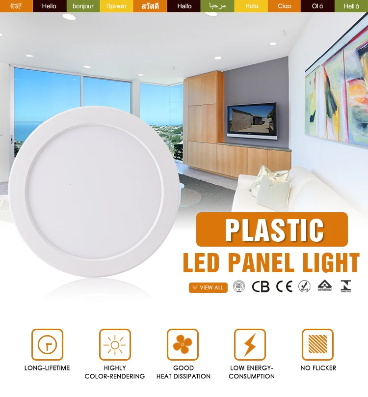 3w ultra thin small aluminium plastic thin led panel light