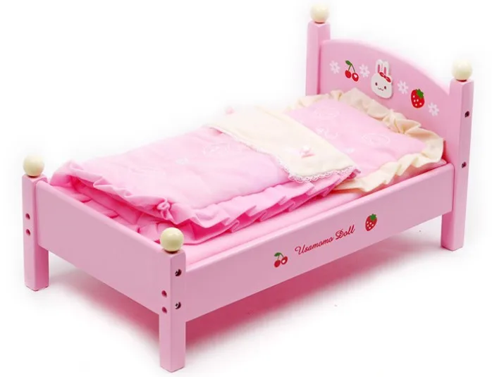 wooden 18 inch doll bed