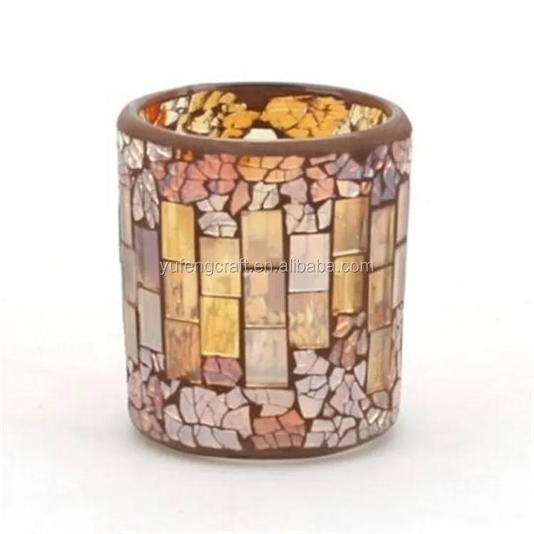 mosaic candle holder