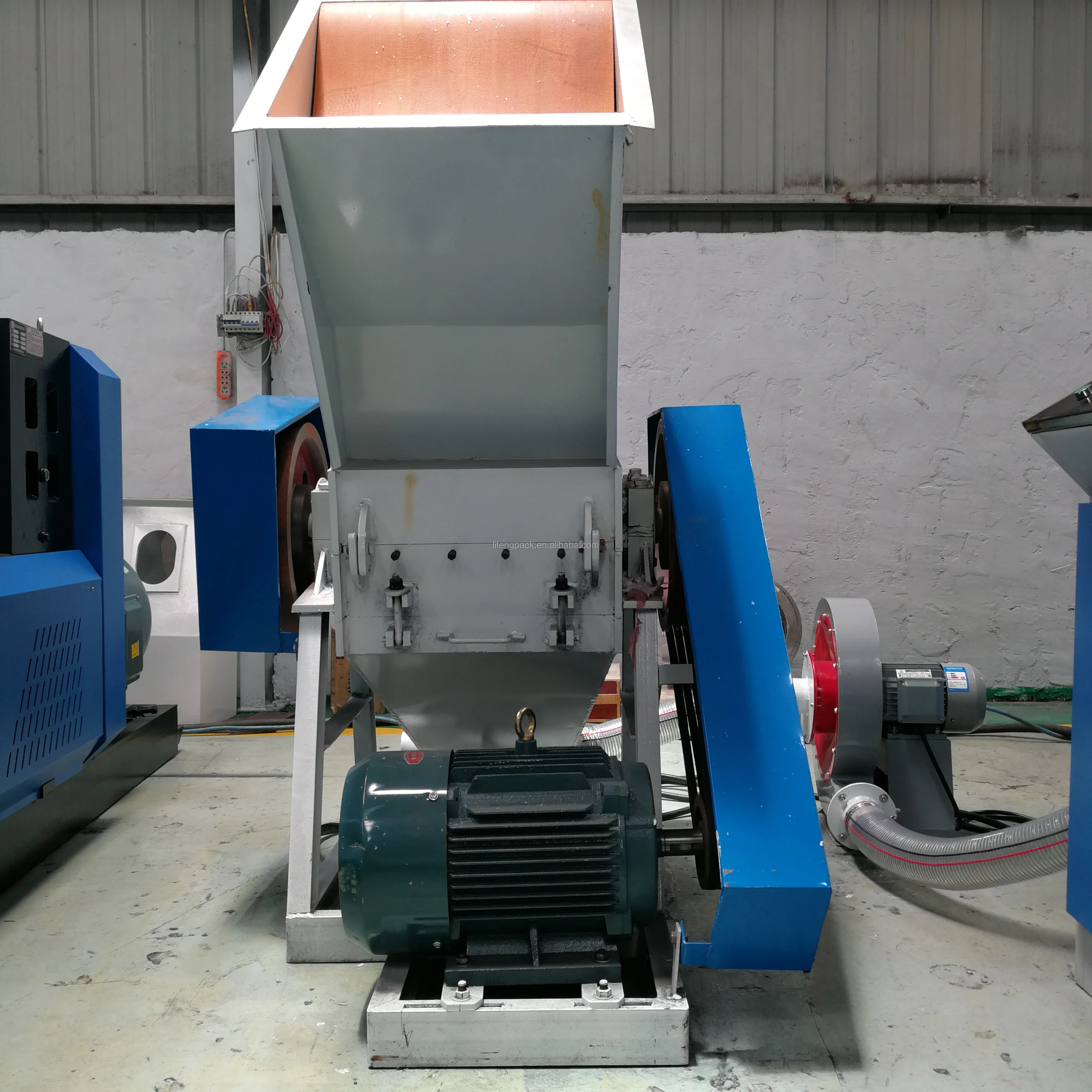 Zle Pp Pe Pvc Air Cooling Non Woven Plastic Film Recycling Granulator