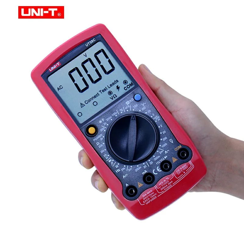 Uni-t Ut58c Volt Amp Ohm Hz Temperature Digital Multimeter - Buy ...