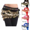 BestDance Belly Dance Three Layers Golden Coins Belt Hip Scarf Coin & Bead Belt Wrap Skirt