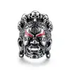 JZ354 Vintage Buddhism Big Black God Ring For Men Stainless Steel Jewelry Rings 2019 New Arrivals