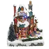 Hot Sale Personalized Handmade Polyresin hand painted christmas villages